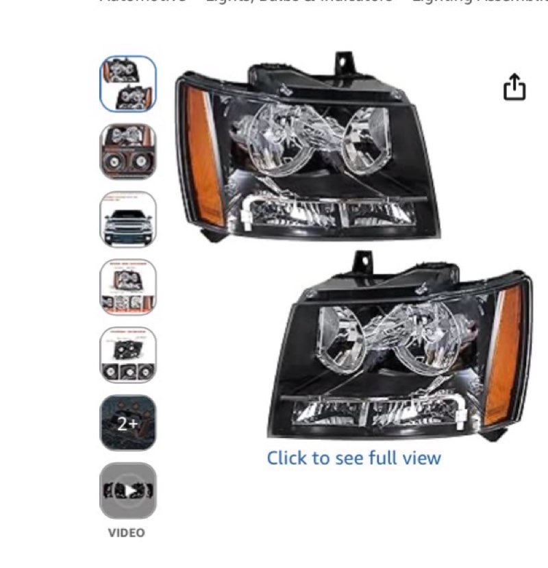 labwork headlight assembly replacement for suburban tahoe avalanche 2007-2014 projector headlamp for driver and passenger side black housing