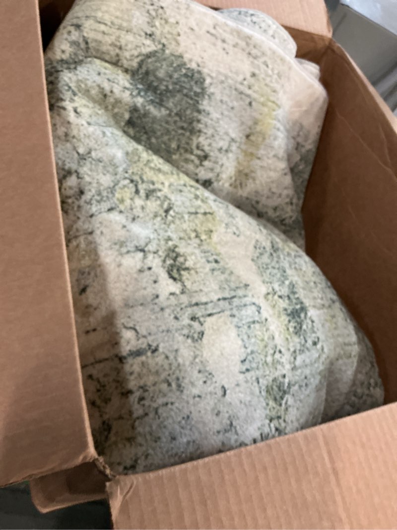 Condition photo showing As Is for 6x9 Area Rugs for Living Room - Washable Rug Modern Abstract Soft Large Neutral Non-Slip Carpet Indoor Floor Stain Resistant Thin Carpets for Bedroom Dining Room Farmhouse Nursery Home Office Grey Grey 6' x 9' (Rectangular)