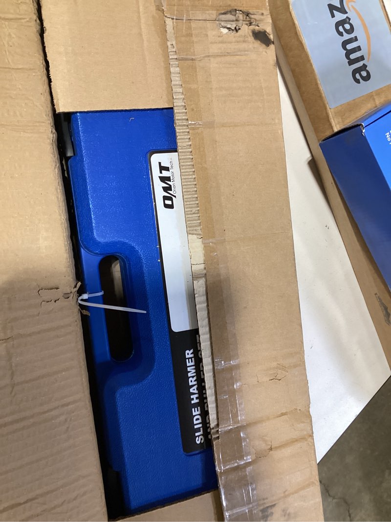 Condition photo showing Good Condition for orion motor tech 9-way slide hammer puller set, front wheel hub bearing remover & rear wheel axle hub dent shaft puller tool kit blue case