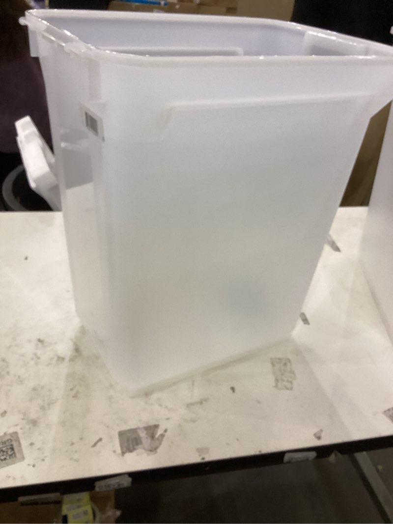 plastic bin with wheels no lid 