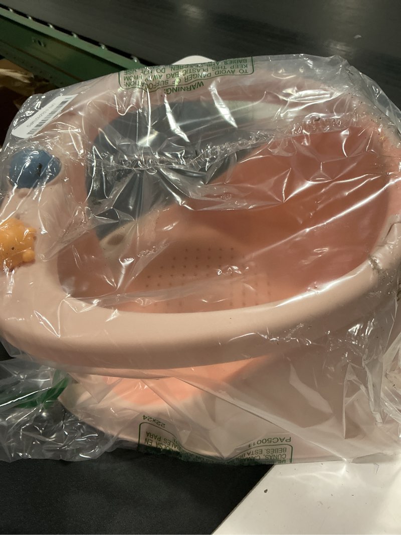 Condition photo showing Good Condition for baby bath seat for babies 6 months & up, non-slip with suction cups, safe & comfortable infant bath seat for bathtub, blue