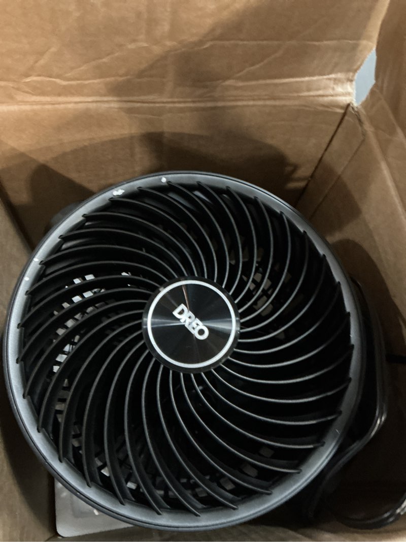 Condition photo showing Good Condition for Dreo Fan for Bedroom, 13-Inch Oscillating Table Air Circulator Fan for Whole Room, 120° Tilt Adjustment, 28dB Ultra-Quiet, 70ft Powerful Airflow, 4 Speeds Desk Fans with Remote for Home, Office Standard Black
