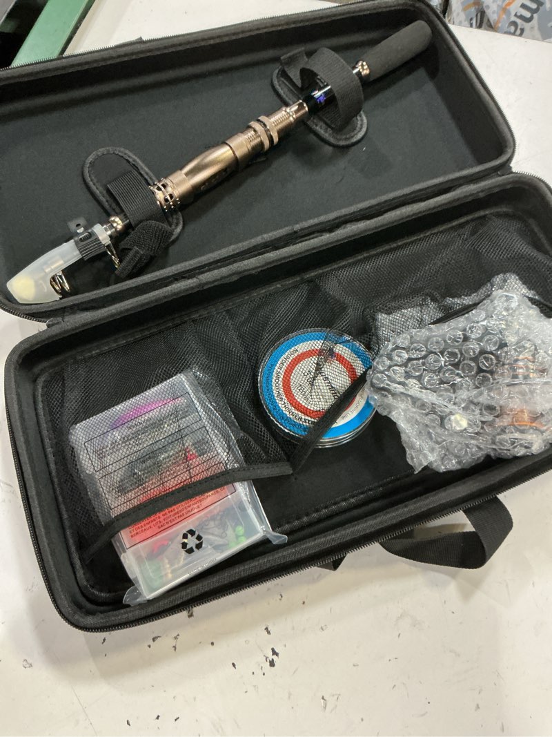 Condition photo showing Good Condition for fishing rod hard case,waterproof hard shell storage box for baits | large capacity, built-in mesh pocket, fishing gear bag for fishing rods, reels, lures