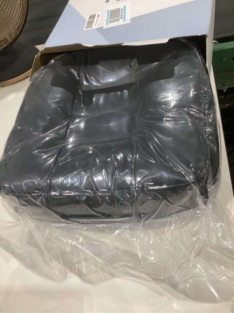 Condition photo showing New/Like New for youfi leather seat cushion extra-thick booster for office chair to rise height - full filling for support - with breathable cover, handle and buckle - relieves back pain – 18"x16"x6" (black)