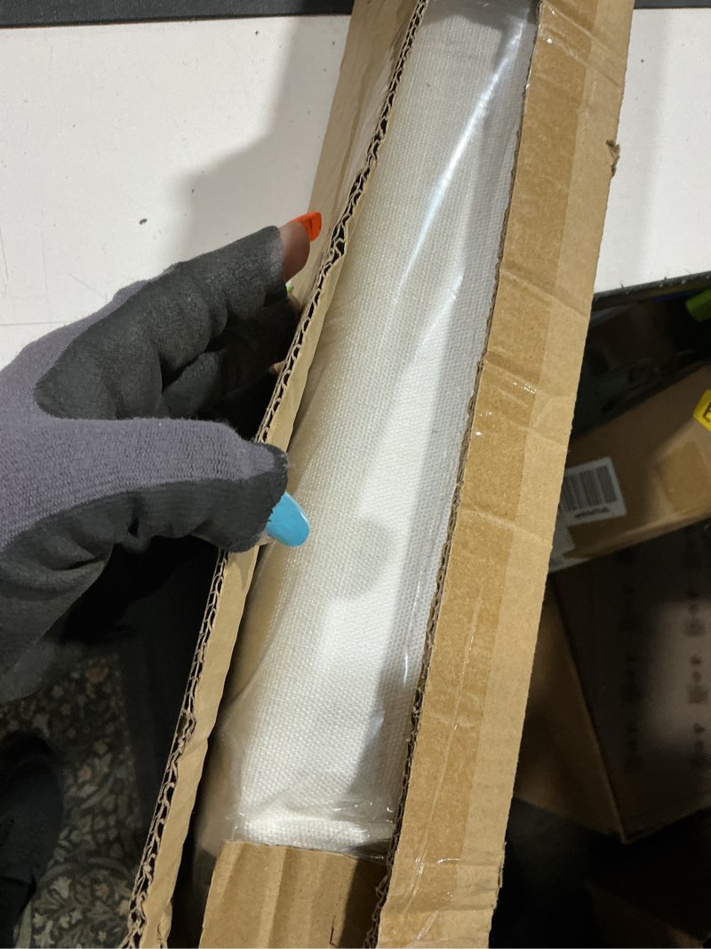 Condition photo showing Good Condition for 100% blackout no tools no drill cordless roman shades for windows, size 38 3/4" w × 60" h (for windows 39" w × 60" h) blackout - off-white blackout - off-white 39" w × 60" h