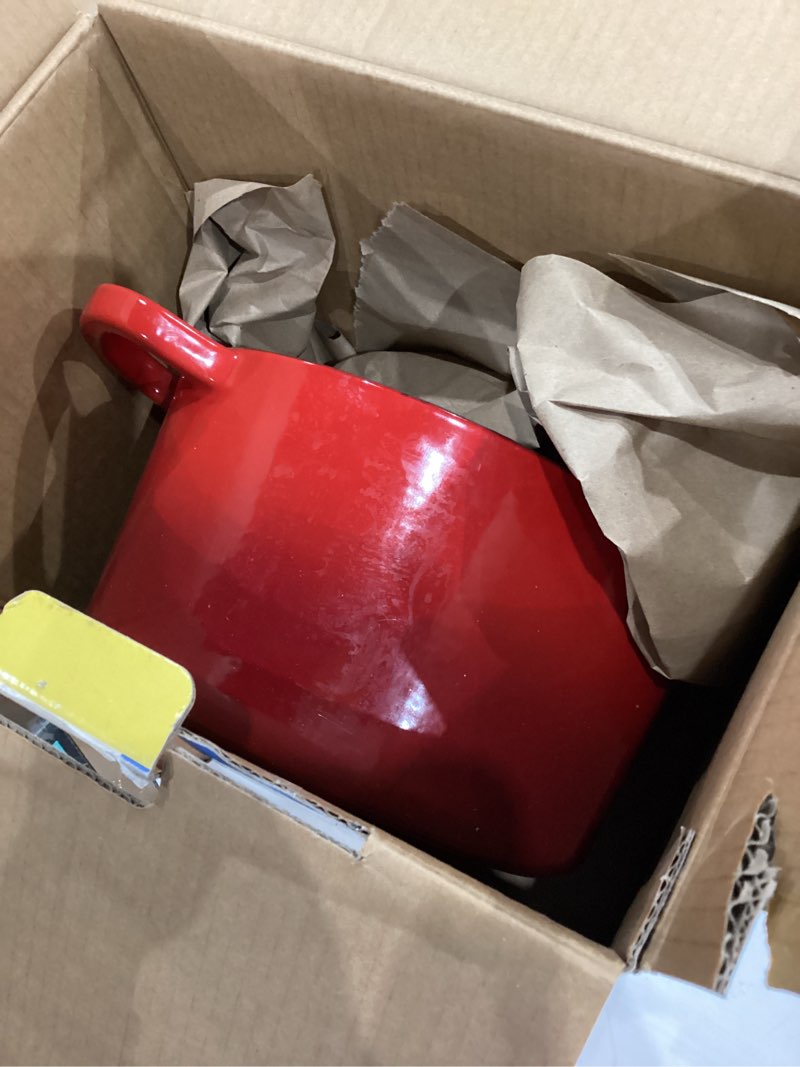 crock pot artisan 7-quart round enameled cast iron dutch oven with oven safe borosilicate glass lid,