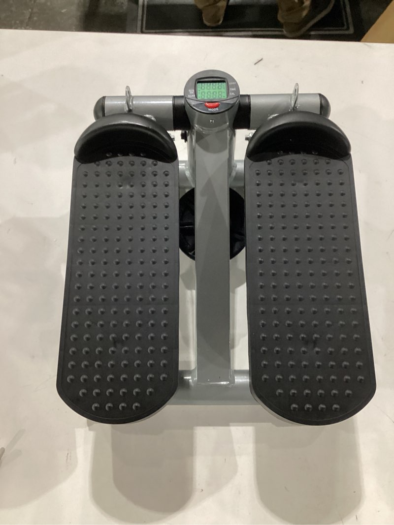 Condition photo showing As Is for sweetcrispy mini stair steppers with resistance bands for exercise at home, portable exercise twist stepper machine for full body workout, 300lbs capacity sliver pro
