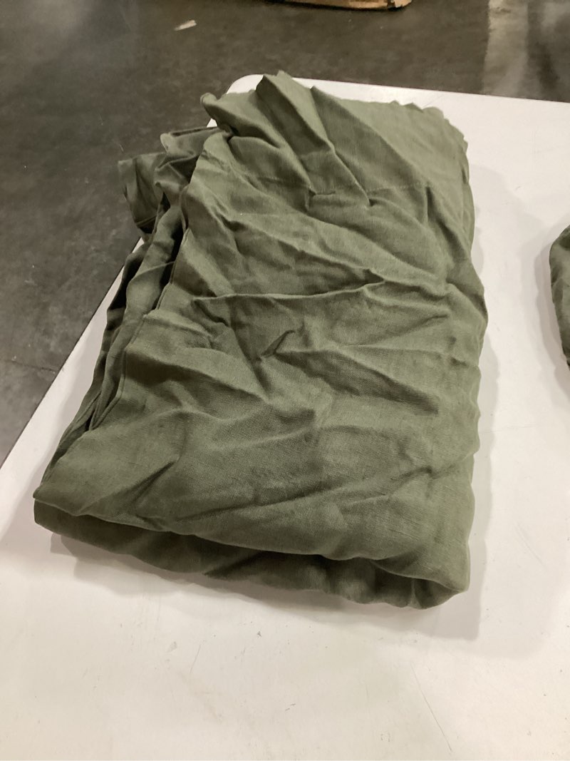 Condition photo showing Good Condition for european linen pillowcase set, standard, dusty olive