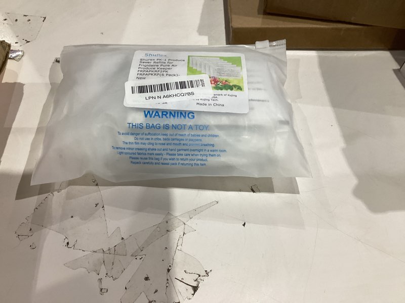 Condition photo showing As Is for 6 Pack PK-1 Produce Saver Refills for Frigidaire Pure Air Produce Keeper FRPAPKRF2PK FRPAPKRF, Compatible with Frigidaire Crisp Seal Fresh System Crisper Drawers