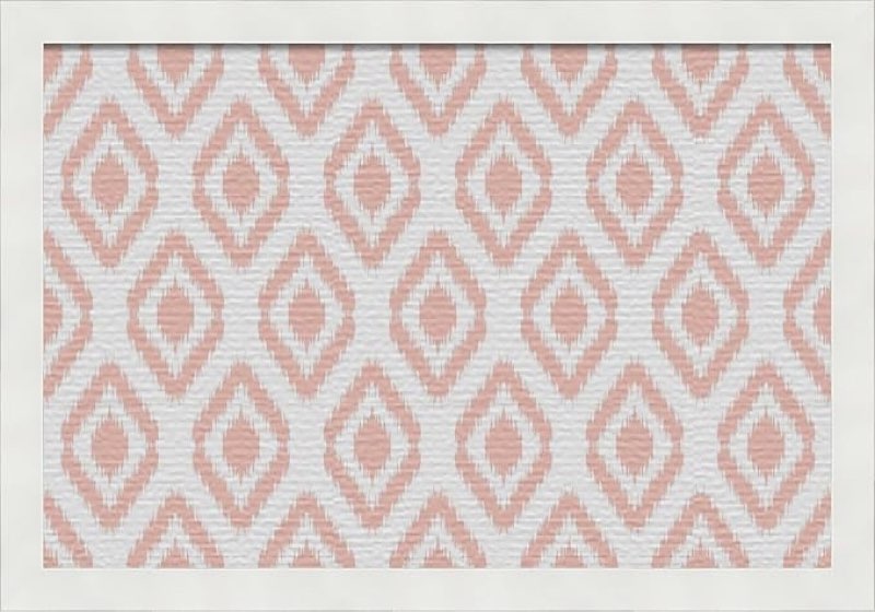 PinPix 18x12 inch Cork Bulletin Board. This Decorative Framed Pin Board Comes with Ikat Grapefruit D