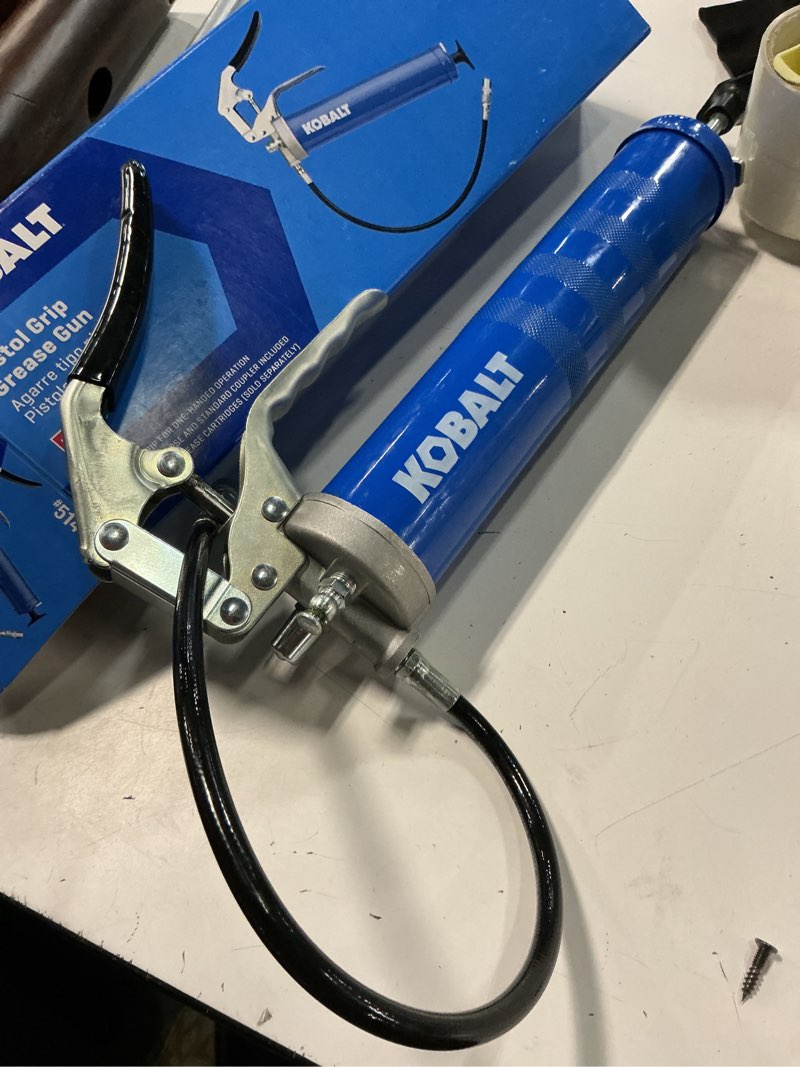 Condition photo showing As Is for Kobalt Pistol grip Manual Grease Gun 18-in