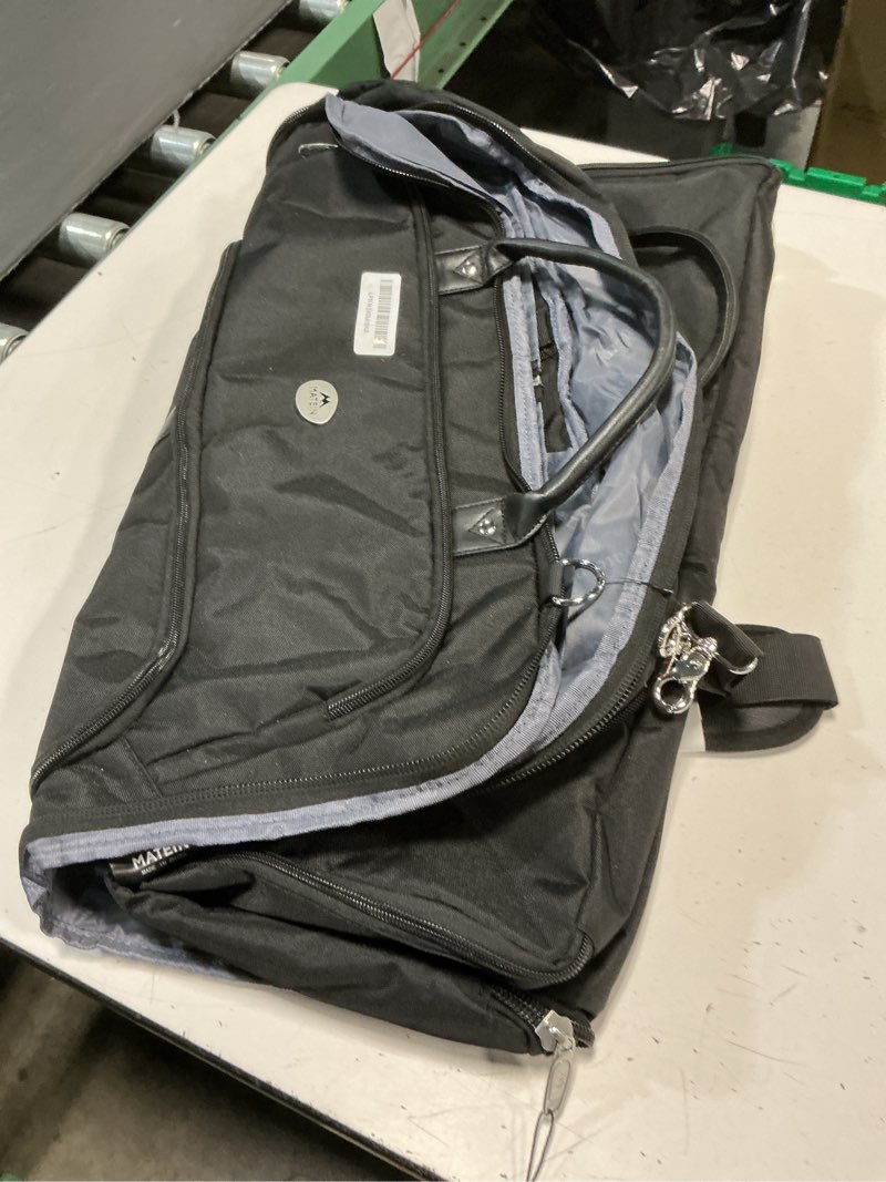 Condition photo showing As Is for matein mens garment bags for travel, large travel suit bag up to 7 suits with strap, wrinkle free carry on garment bags for hanging clothes, business suitcase luggage bag fit 17.3 inch laptop, black