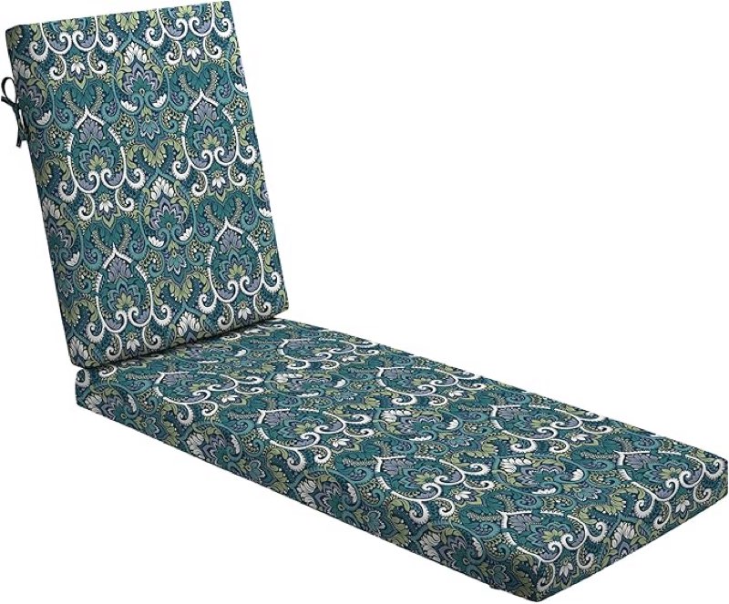 arden selections outdoor chaise lounge cushion 72 x 21, sapphire aurora blue damask