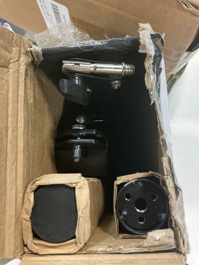 Condition photo showing As Is for mic boom arm, adjustable height overhead microphone stand with heightened extension riser for shure sm7b blue yeti hyperx quadcast s and other mic