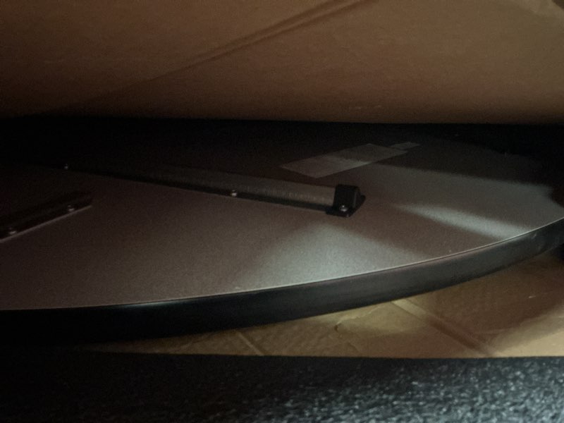 Condition photo showing As Is for Round prechool table grey(incomplete table top only)