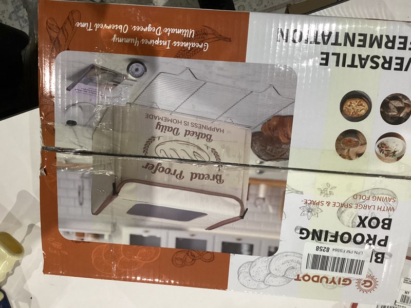 Condition photo showing Good Condition for Folding Bread Proofing Box with 50-113? Temp Control & 48H Timer, Dough Proofer with Metal Rack, Humidor, Recipes, Ideal for Sourdough, Bread Baking, Pizza, Yogurt, Kombucha, Precise Control L - 15.7" x 11.8" x 11.8"