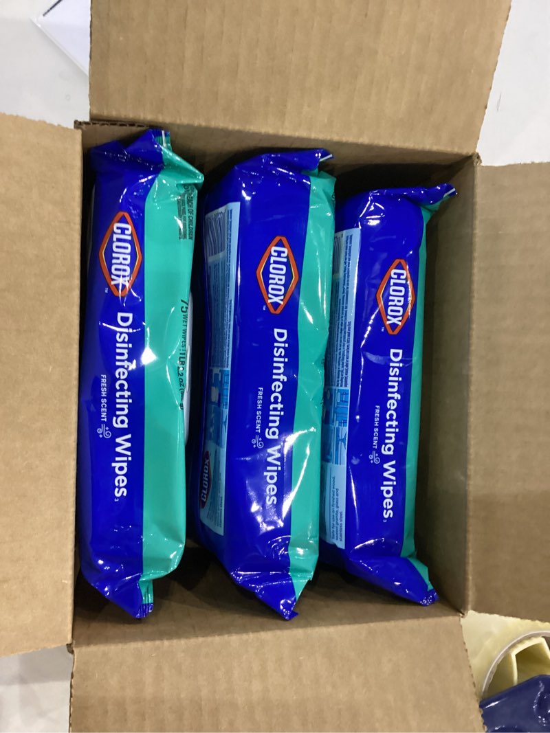 Condition photo showing New/Like New for Clorox Disinfecting Wipes  Fresh Scent  75 Count  3 Pack