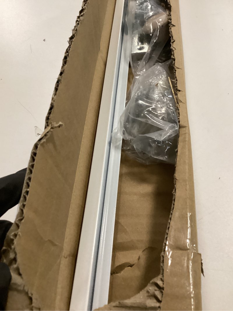 Condition photo showing Good Condition for Bifold Door Hardware with Track, 30-Inch Bi-fold Closet Door Track Kit, Uninterrupted Steel Track, Quiet Operation, Included Track, Hinge, All Pin, Door Stop, Bottom Bracket, Knobs and Screws 30 Inch