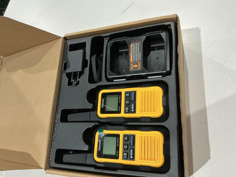 Condition photo showing Good Condition for gaswei g2pro+ heavy-duty walkie talkies ip67 waterproof two-way radios with noaa weather alert & floating | 2-watt long range for job sites, hunting | dual ptt, fm radio, sos, vox??4pack? g2pro+-4pack
