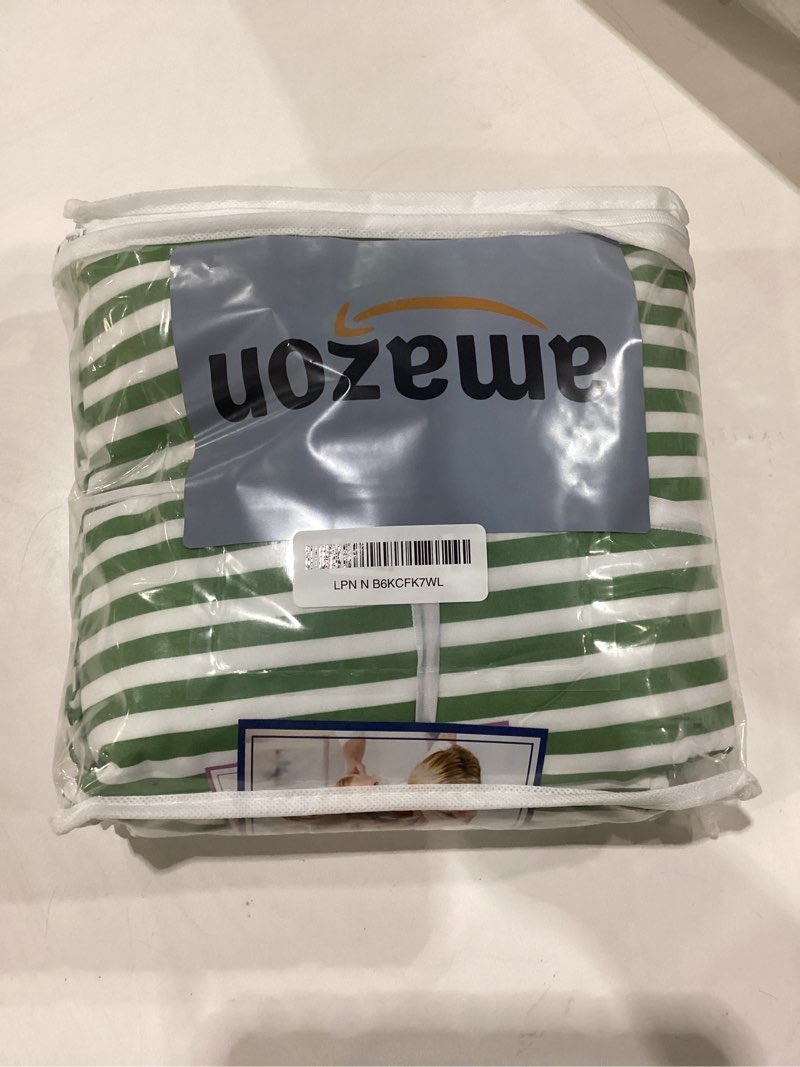 Condition photo showing New/Like New for best season queen size sheet set 4 piece -pinstripe microfiber soft durable bedding sheet set,deep pocket,stain,fade & wrinkle resistant (stripe grass green) stripe grass green queen