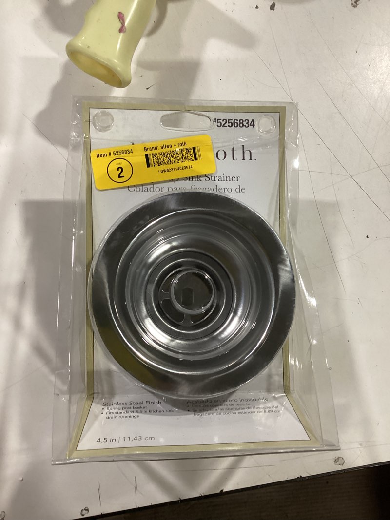 Condition photo showing As Is for allen + roth 4.5-in Stainless steel Rust Resistant Strainer with Lock Mount Included