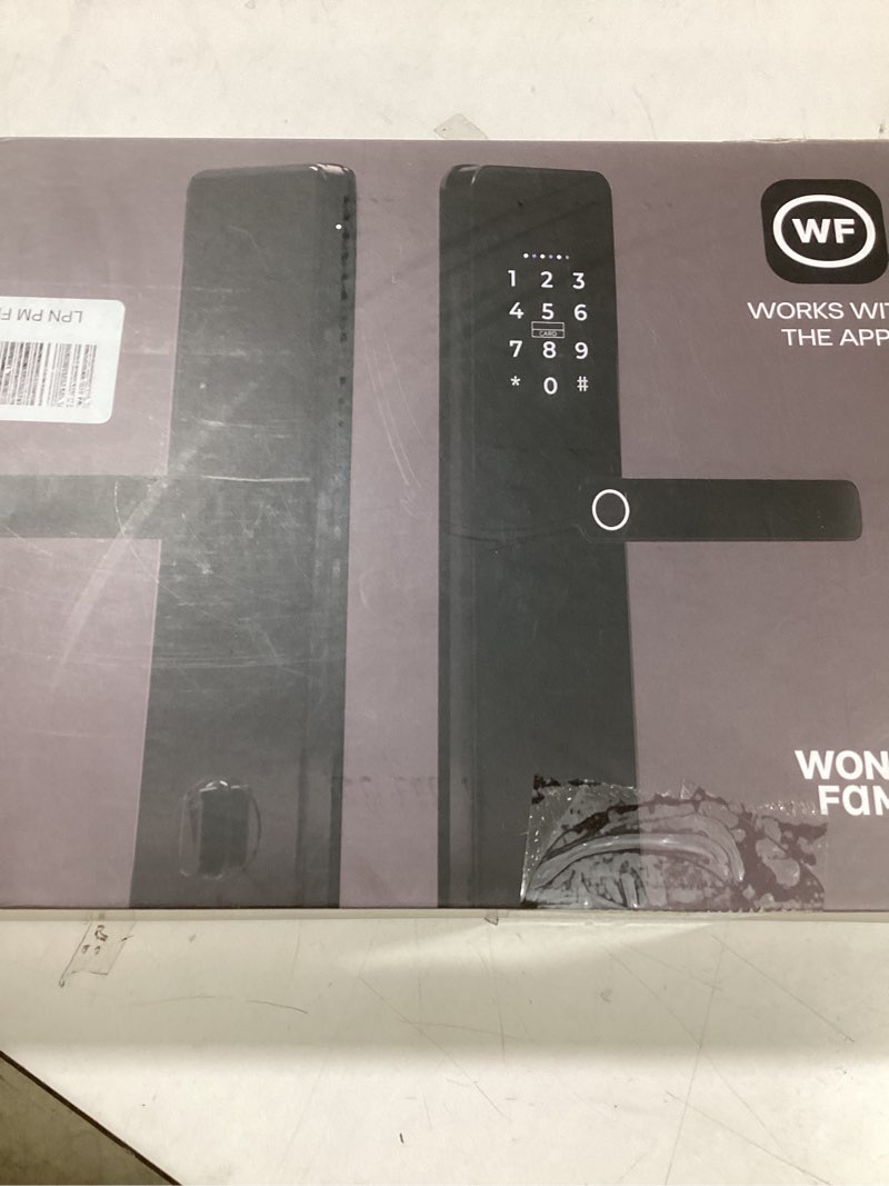 Condition photo showing New/Like New for WiFi Smart Door Lock with Camera - European DIN Standard (Not U.S ANSI Compatible) – Keyless Mortise Lock Set with Fingerprint, Keypad, RFID & App – Pro Installation Smart Minimal