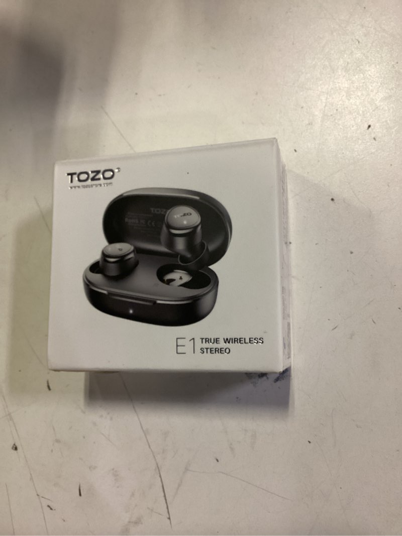 Condition photo showing New/Like New for tozo wireless earbuds build in mic clear calls ergonomic light weight bluetooth 5.3 in ear headphones waterproof premium stereo sound ear buds 30h playtime with 32 eqs via app dark black