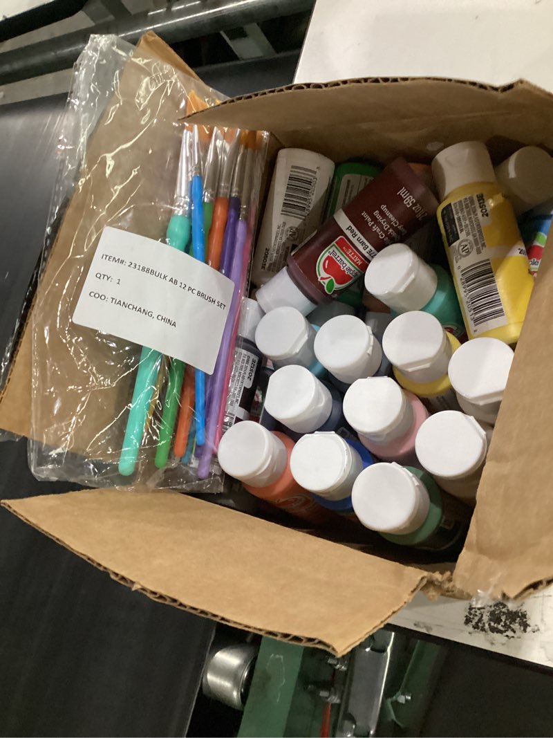 Condition photo showing New/Like New for apple barrel 36 piece acrylic craft paint kit for diy arts and crafts, matte finish (2 fl oz each)