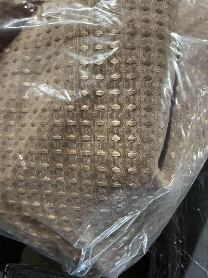 Condition photo showing Good Condition for Khaki No Hook Waffle Weave Shower Curtain with snap-in Liner Replacement, 230GSM Waterproof Fabric Hotel Shower Curtain Set for Bathroom, Through Mesh Top Window,71Wx77H 71"W x 77"L (Pack of 1) Khaki