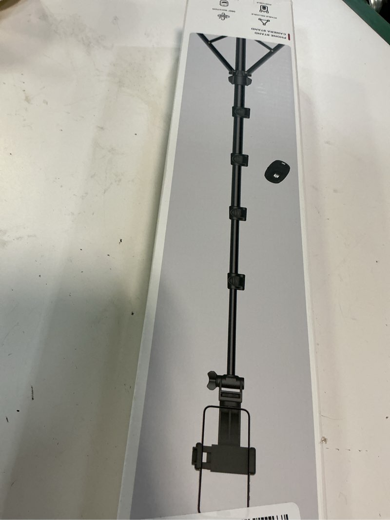 Condition photo showing Good Condition for liphisy 64” tripod for cell phone & camera, phone tripod with remote and phone holder, sturdy & stable height adjustable multi-angle shot selfie stick tripod for video recording 64 in
