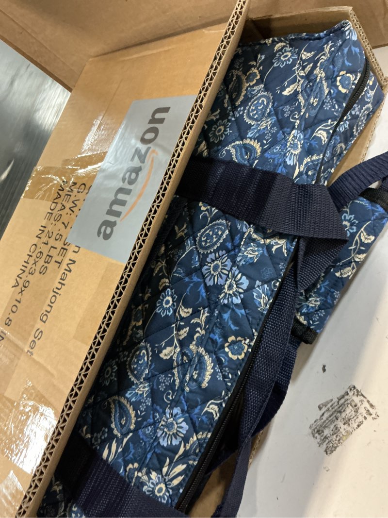 Condition photo showing Good Condition for American Mahjong Set with Blue Carrying Bag, 166 White Tiles, 4 All-in-One Rack/Pushers, Mahjong Tiles Set (Ma Jong, Mah-Jongg, Majiang)