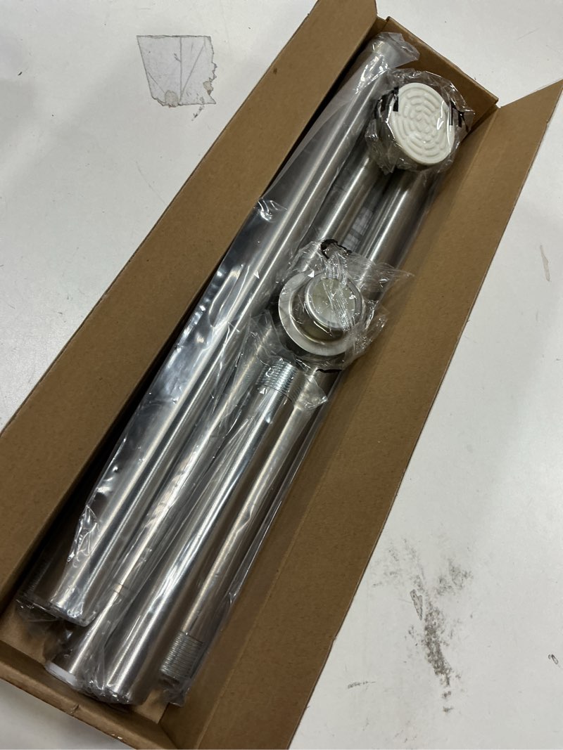 Condition photo showing New/Like New for Shower Curtain Rod, 1" Diameter Heavy Duty Tension Shower Rod, Non Slip Adjustable 28-74 inch No Drill Shower Curtain Rods Spring Tension For Bathroom, Shower Stall, No Rust, Brushed Nickel 28-74 Inches Brushed Nickel