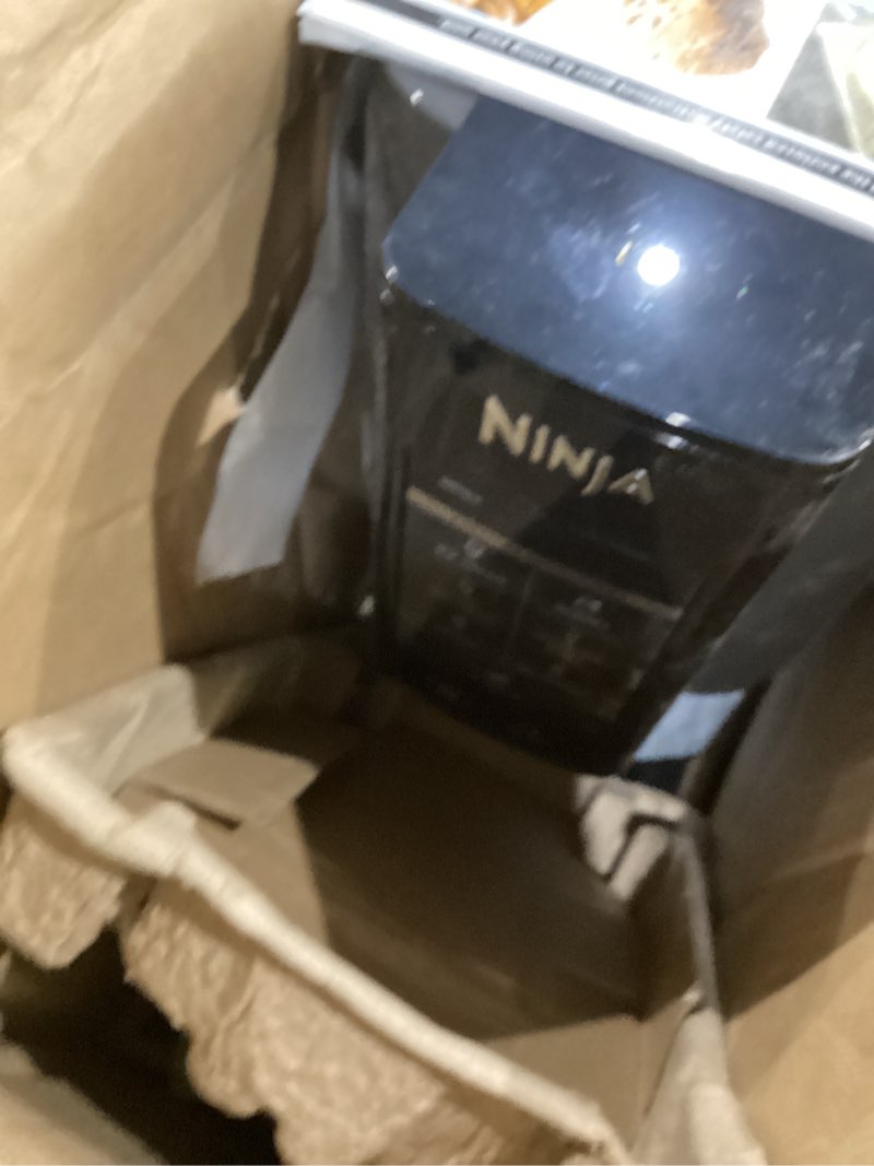 Condition photo showing As Is for incomplete  missing bowl ninja creami, ice cream maker, ice cream, gelato, sorbet,milkshakes, mix-ins, smoothie bowls & more, 7-in-1, ice cream pints, pint lid, healthy ice cream, compact, perfect for kids, black, nc299amz ninja creami 7-in-1
