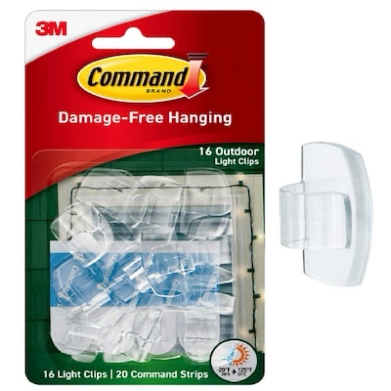 Command Outdoor 16 -Pack Clear Adhesive Light Clips ( 0.1-lb Capacity)