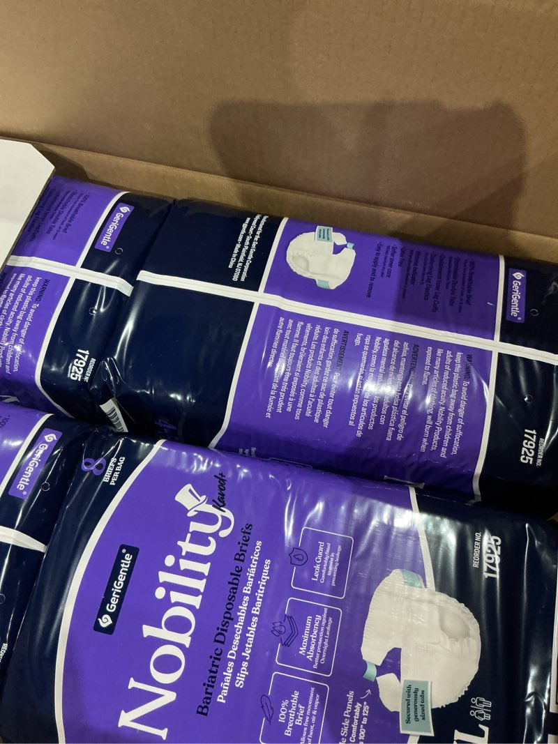 Condition photo showing Good Condition for 4-5xl adult diapers for women and men - case of 32 bariatric disposable briefs with tabs and stretchable side panels - 100% breathable with maximum absorbency, white