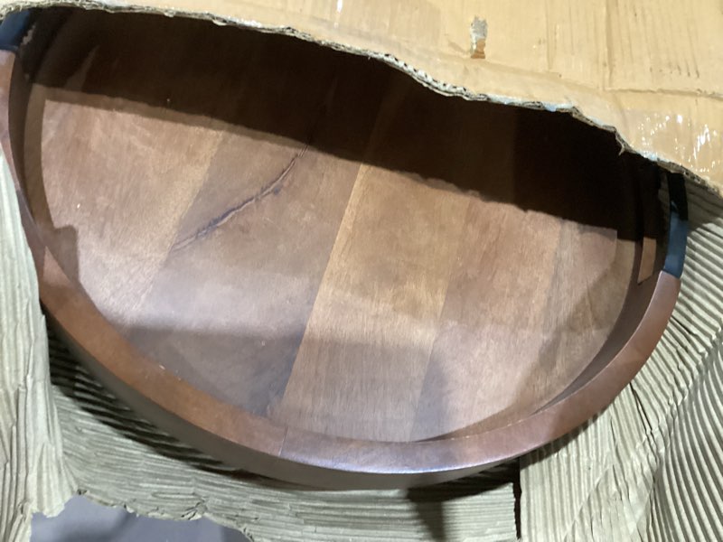 Condition photo showing Good Condition for gourmet basics by mikasa 5261664 round lazy susan serving tray, 18-inch, mango