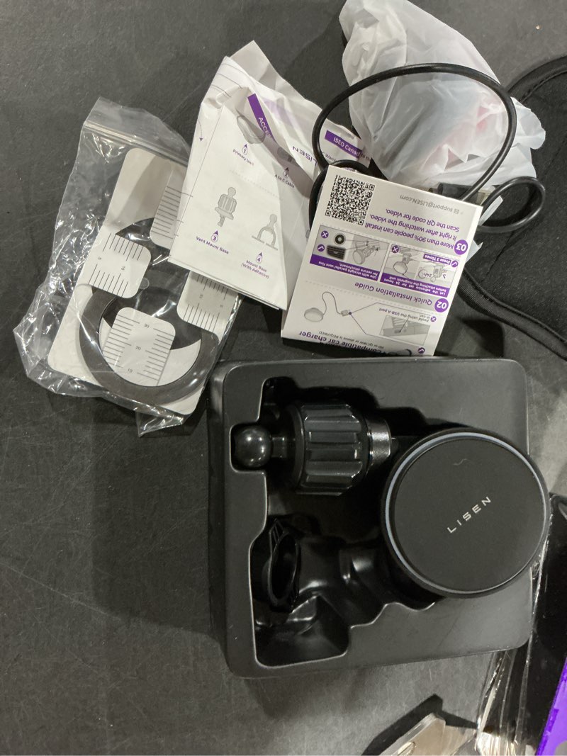 Condition photo showing As Is for LISEN for 15W MagSafe Car Mount Charger,Magnetic Wireless Cars Charger,Magnetic Phone Holder for Cars,Phone Holders for Your Car Accessories for Men Women Jeep Ford F150 for iPhone 17-12,Samsung,Gifts Black