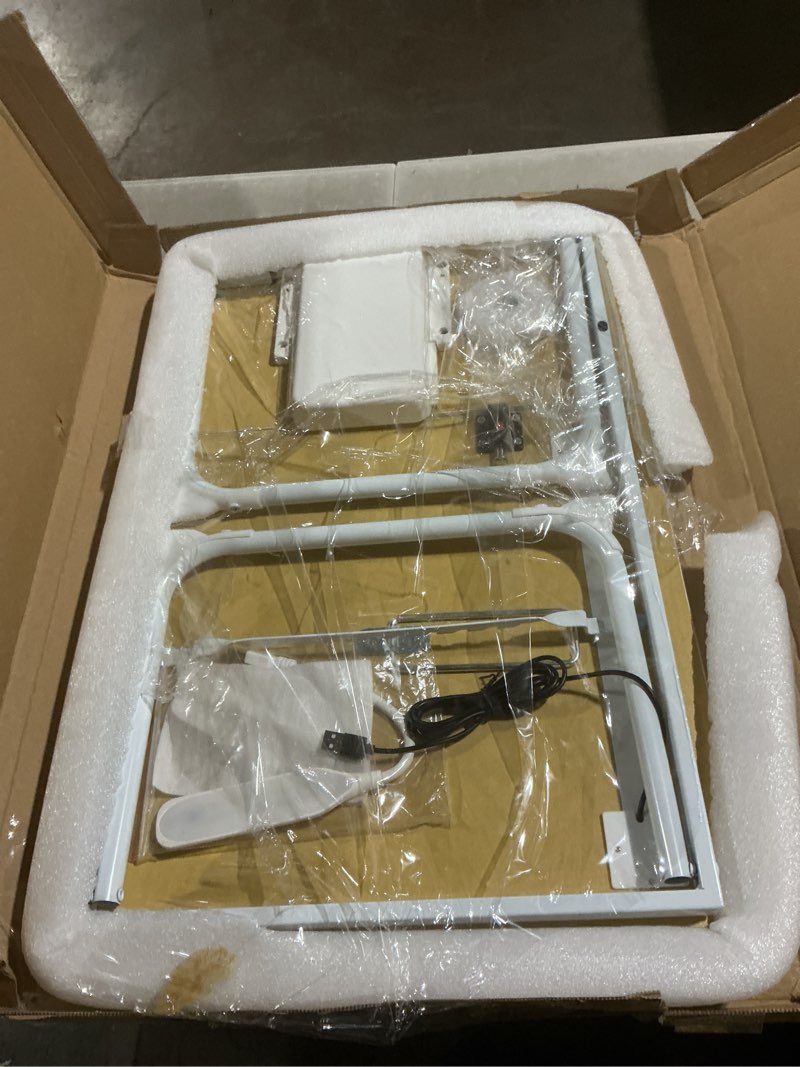 Condition photo showing Good Condition for cloudtrip plus xl adjustable laptop desk with light, usb port, ipad holder, drawer storage - larger 23.6in adjustable lap desk for bed, home office, breakfast tray, fordable legs desk (white)