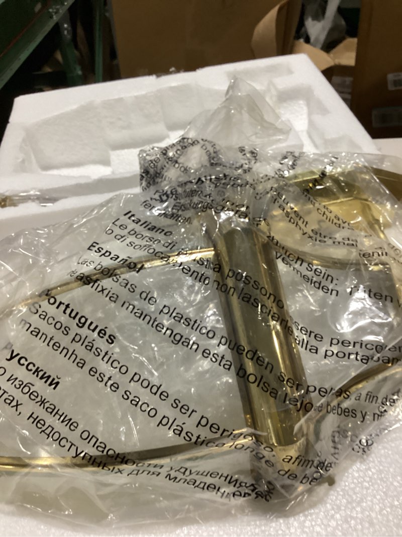 Condition photo showing As Is for livex lighting 2251-02 monterey 2 light outdoor polished brass finish solid brass wall lantern with clear beveled glass, 20.25" x 10.5" x 10"