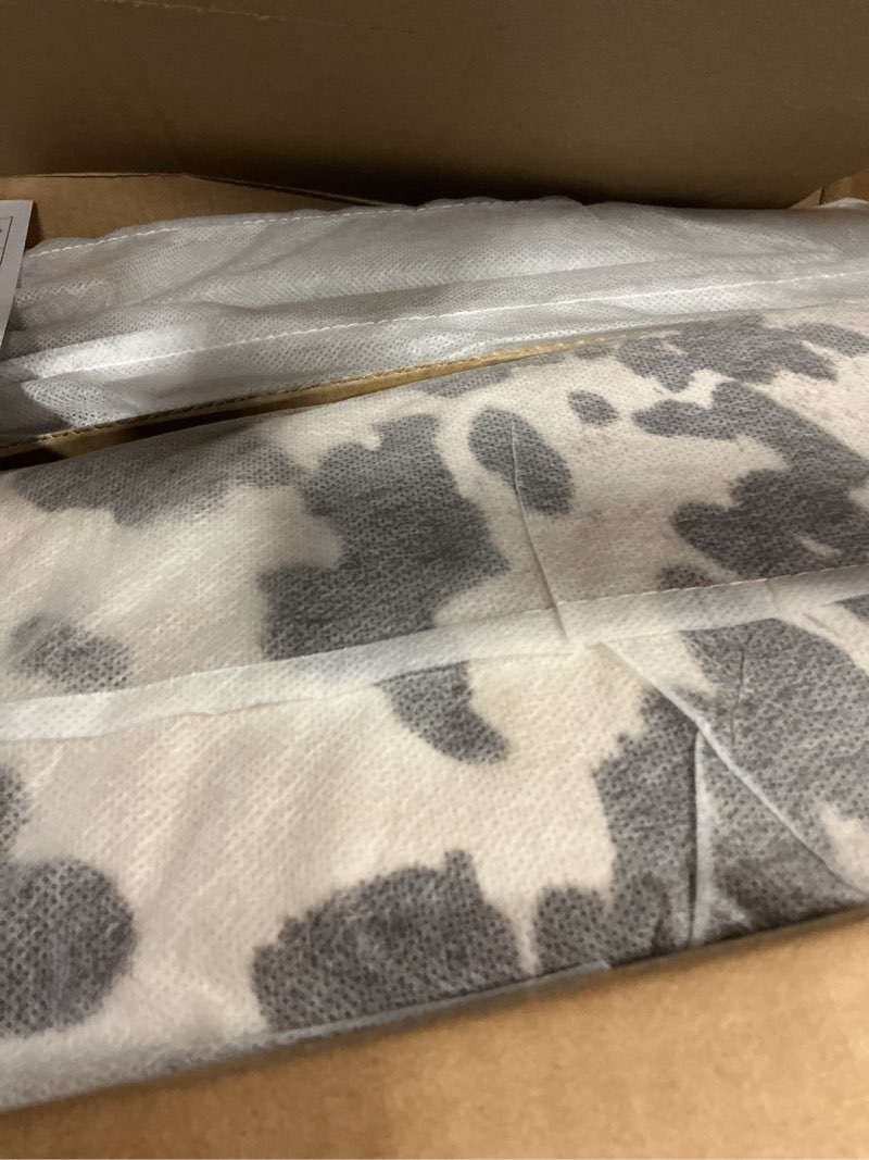 Condition photo showing New/Like New for evelyn contemporary velvet dining chairs (set of 2 ), cow print