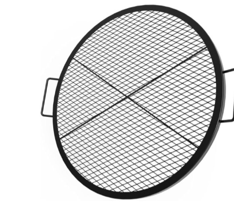 stanbroil heavy duty x-marks fire pit cooking grill grates with support x wire - outdoor round bbq campfire grill grid - camping cookware, 30 inch