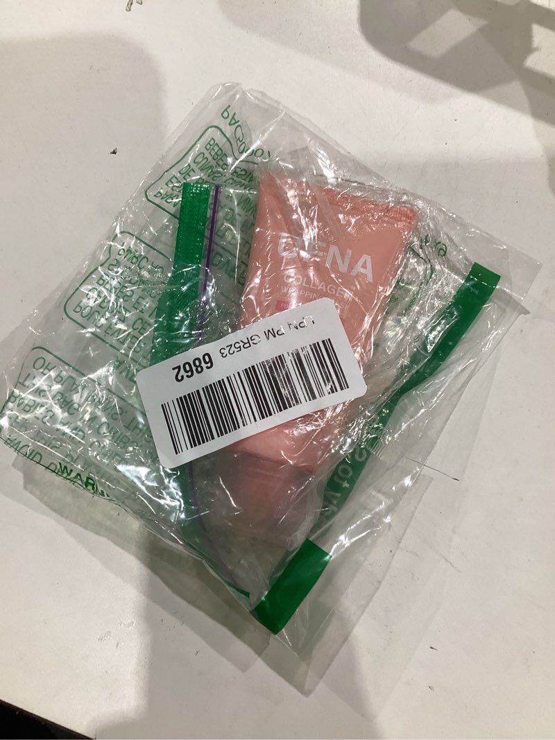 Condition photo showing As Is for collagen face mask - overnight wrapping mask - facial firming, elasticity & hydration - hydrolyzed sodium + panthenol +niacinamide for reduce dullness & promote smoother skin texture - 75ml