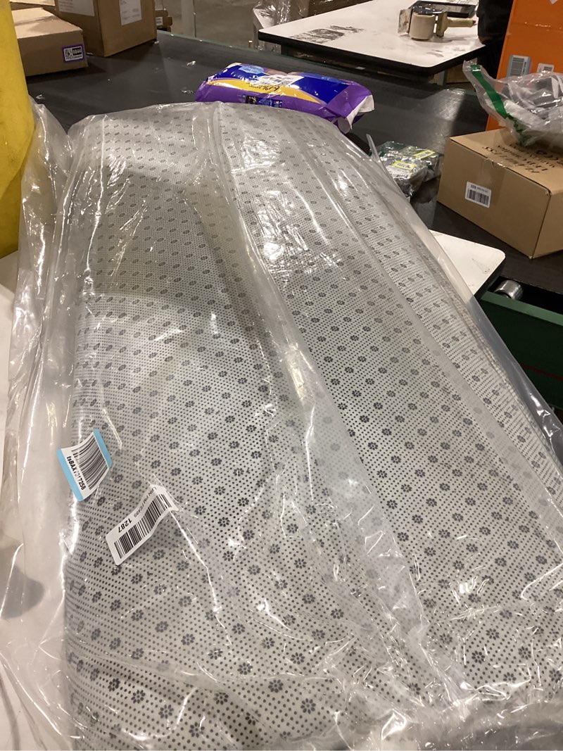 Condition photo showing As Is for GarveeHome 9x12 Fluffy Area Rug- Shag Area Rug for Living Room, Shaggy Large Indoor Thick Living Room Carpet with Non-Slip Backing, Soft Plush Fuzzy Carpet for Bedroom, 9x12, White White 9' x 12' (Rectangular)