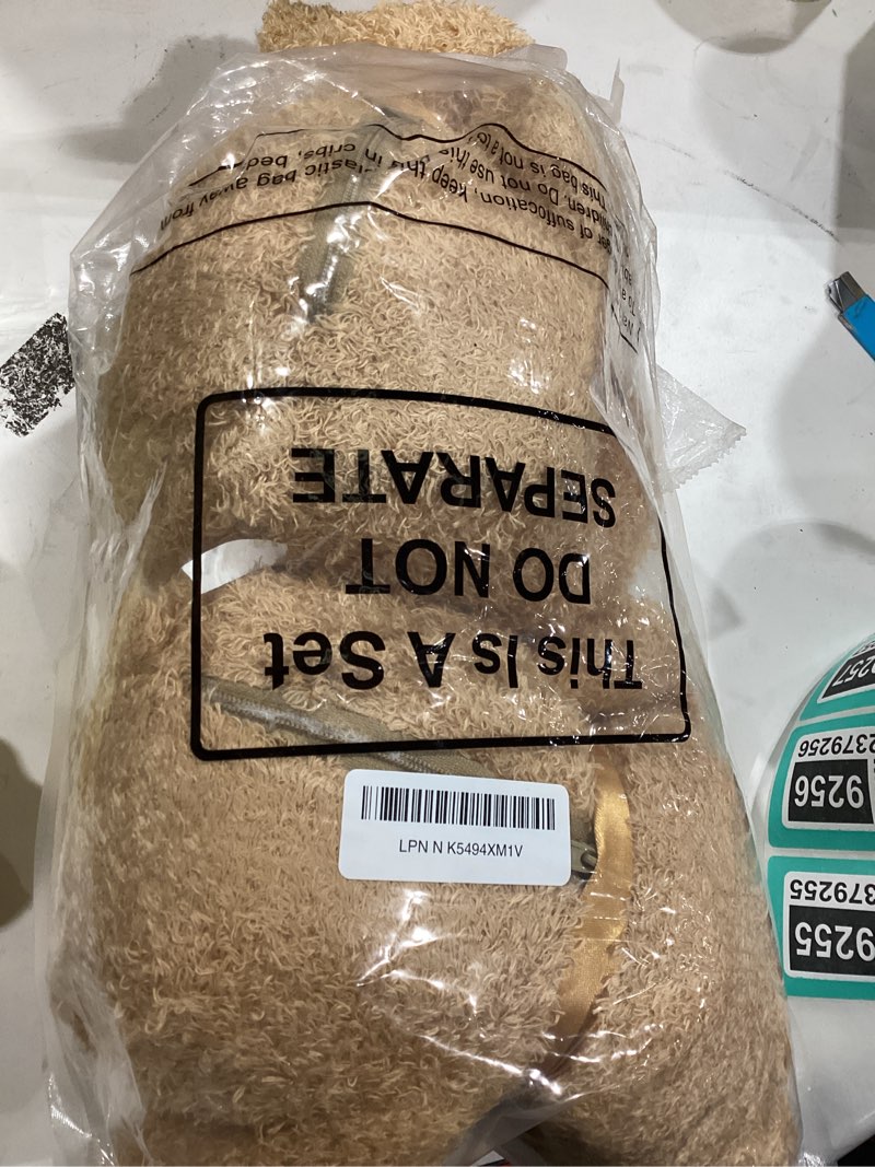 Condition photo showing Good Condition for 2 Pcs Bear Stuffed Animals with Voice Recorder Set, 60 Seconds Voice Sound Recorder Module 16 Inch Soft Plush Bear Cute Stuffed Bear with Zipper Sound Box Recordable Heart for Boys Girls (Light Brown)