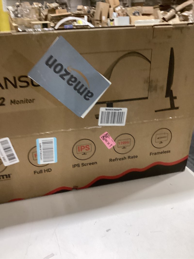 Condition photo showing New/Like New for SANSUI 27 Inch Monitor, IPS 120Hz Computer Monitor Full HD 1920 x 1080P with HDMI DP Interfaces, Eye Care, Frameless, 100 x 100mm VESA Mountable (HDMI Cable Included) 27 inch IPS 100Hz 27 Inch 120Hz/IPS