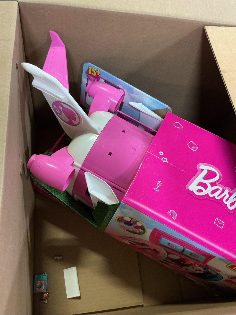 Condition photo showing Good Condition for Barbie Dreamplane Airplane Toys Playset with 15+ Accessories Including Puppy, Snack Cart, Reclining Seats and More (Amazon Exclusive)