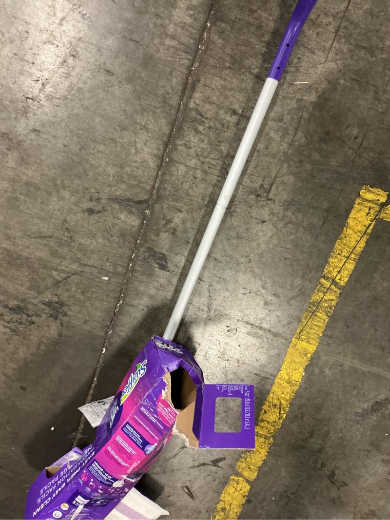 Condition photo showing As Is for swiffer wetjet 11 in. w wet mop kit