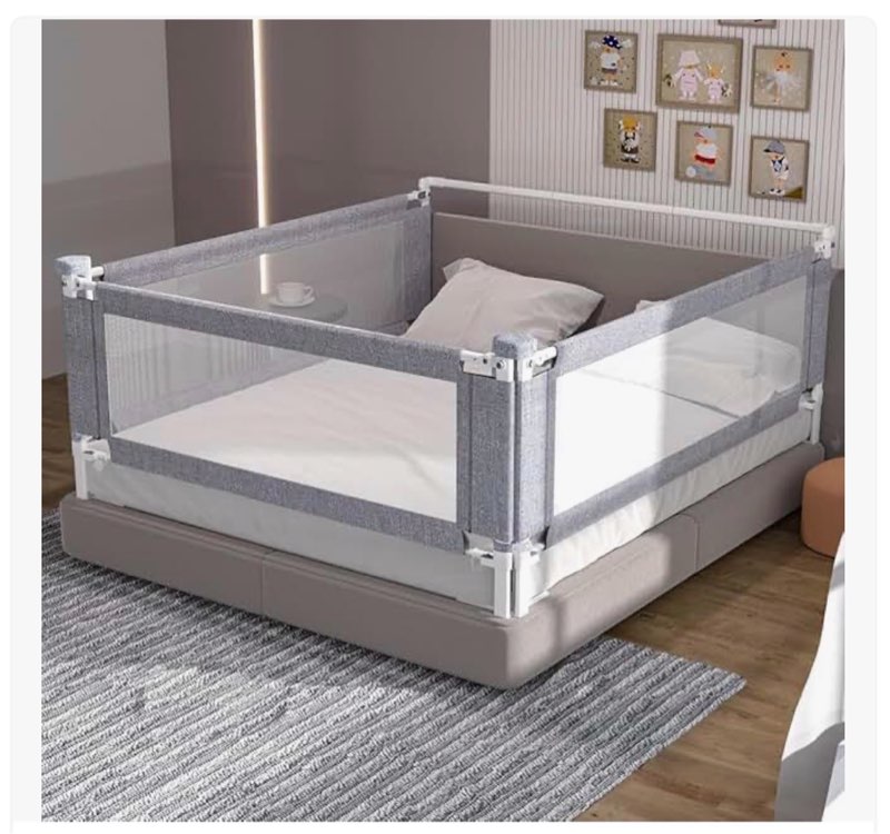 yulongtengfei 3-piece king size bed rail for toddlers - adjustable baby bed rail guard, kids safety 
