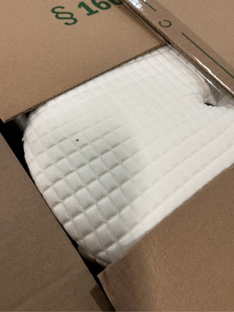 Condition photo showing Good Condition for cervical neck pillow for pain relief, ergonomic neck pillow for sleeping, contour orthopedic side sleeper pillow for back stomach sleepers bed pillow with pillowcase dark grey with white
