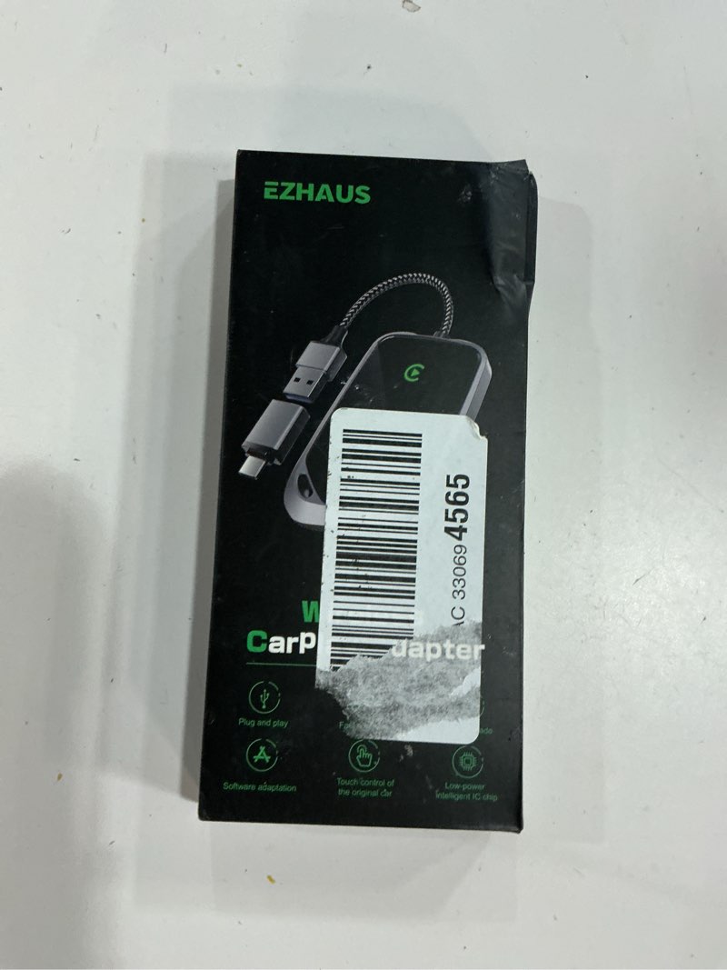 Condition photo showing New/Like New for EZHAUS Wireless CarPlay Adapter, 2025 Upgraded Plug & Play Convert Wired to Wireless for iPhone, Low Latency Car Play Adapter Wired CarPlay to Wireless, Mini Car Play Dongle for iOS 10+(Black Gray)